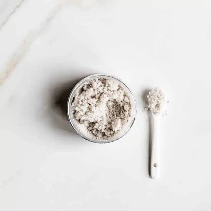 A pumice and salt scrub