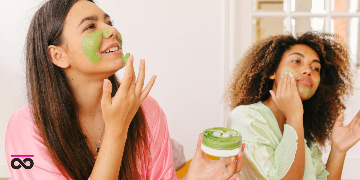 Teens, tween, toxic skincare routines - Teens using safe skincare products for young skin