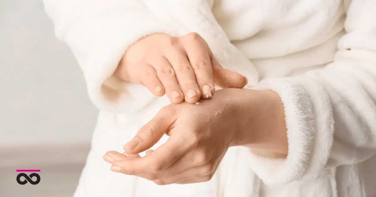 Benefits of Mango Butter for Skin - woman rubbing mango butter onto hand